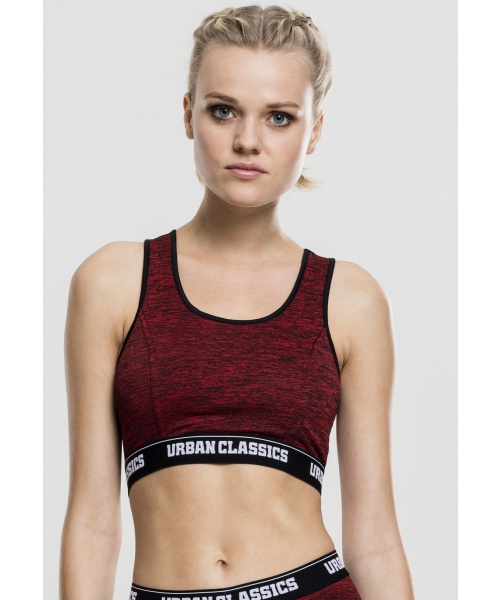 PexSport.cz - Melírovaná sportovní podprsenka URBAN CLASSICS (TB1656) červený melír