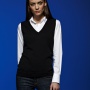 Dámský svetr bez rukávů James & Nicholson Ladies' V-Neck Pullunder
